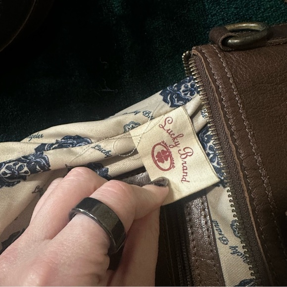 Brown Patchwork Leather Tote Bag - Picture 13 of 13